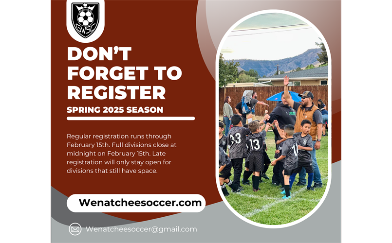 Spring league Registration is now